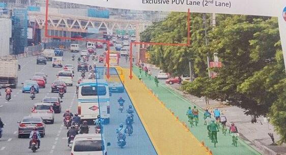 菲律宾奎松市新增摩托车车道 防止交通事故的发生