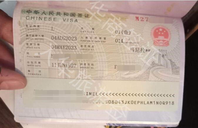 中国签证申请表