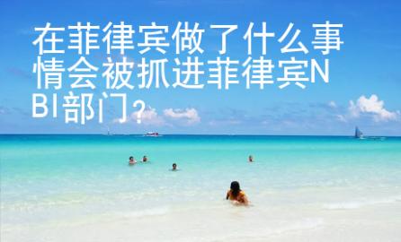 在菲律宾做了什么事情会被抓进菲律宾NBI部门？