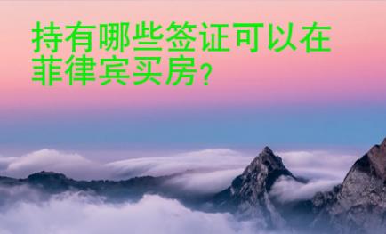 <strong></strong>持有哪些签证可以在菲律宾买房