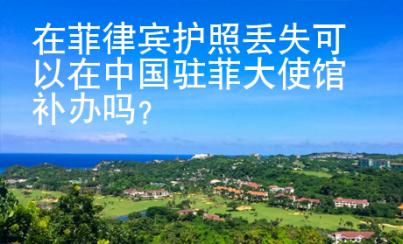 在菲律宾护照丢失可以在中国驻菲<strong>大使</strong>馆补办吗