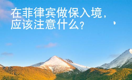 <strong></strong>在菲律宾做保关入境