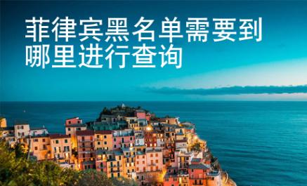 <strong>菲律宾</strong>黑名单需要到哪里进行查询