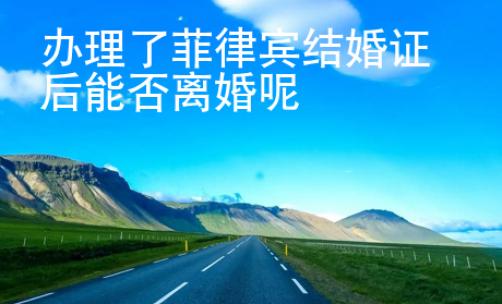 办理了菲律宾结婚证后<strong>能</strong>否离婚呢