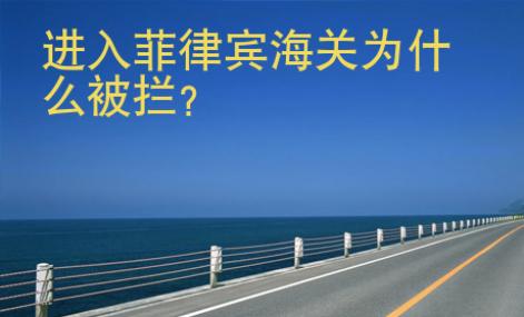 进入菲律宾海关为<strong>什么</strong>被拦