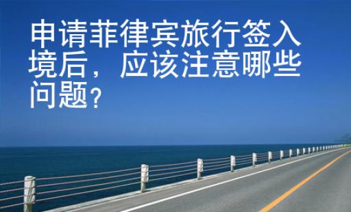 <strong></strong>申请菲律宾旅游签入境后