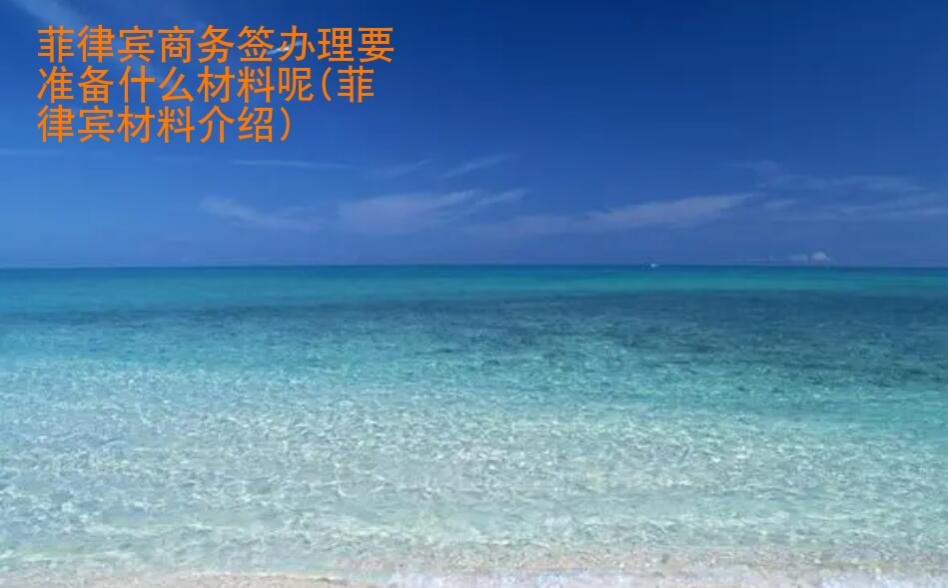 菲律宾商务签办理要准备<strong>什么</strong>材料呢(菲律宾材料介绍)
