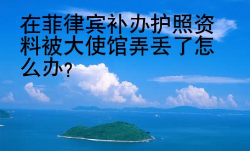 在菲律宾补办护照资料被大<strong>使馆</strong>弄丢了怎么办