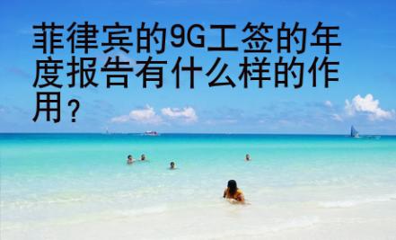 菲律宾的9G工签的年度报告有什么样的作用