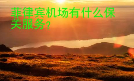 菲律宾机场有什么<strong>保关</strong>服务