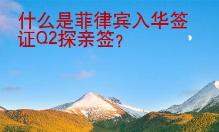 什么是<strong>菲律宾</strong>入华签证Q2探亲签