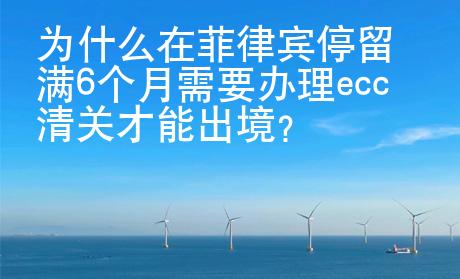 为什么在菲律宾停留满6个月需要办理ecc清关才能出境？