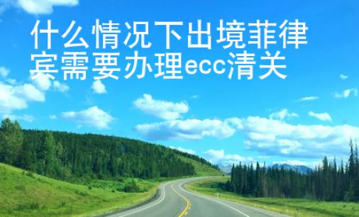 什么情况下出境菲律宾需要<strong>办理</strong>ecc清关