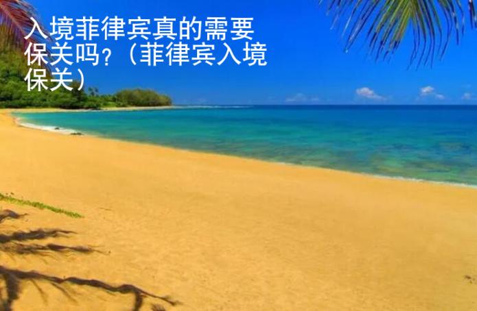 入境菲律宾真的需要<strong>保关</strong>吗