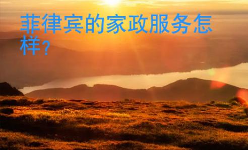 <strong></strong>菲律宾的家政服务怎样